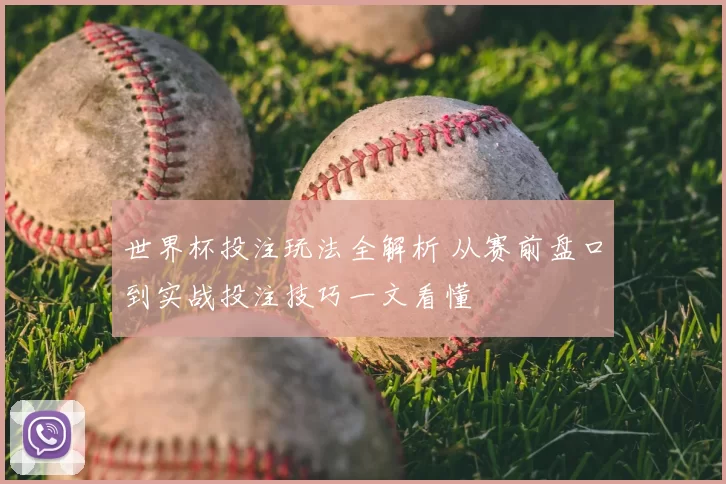 世界杯投注玩法全解析 从赛前盘口到实战投注技巧一文看懂